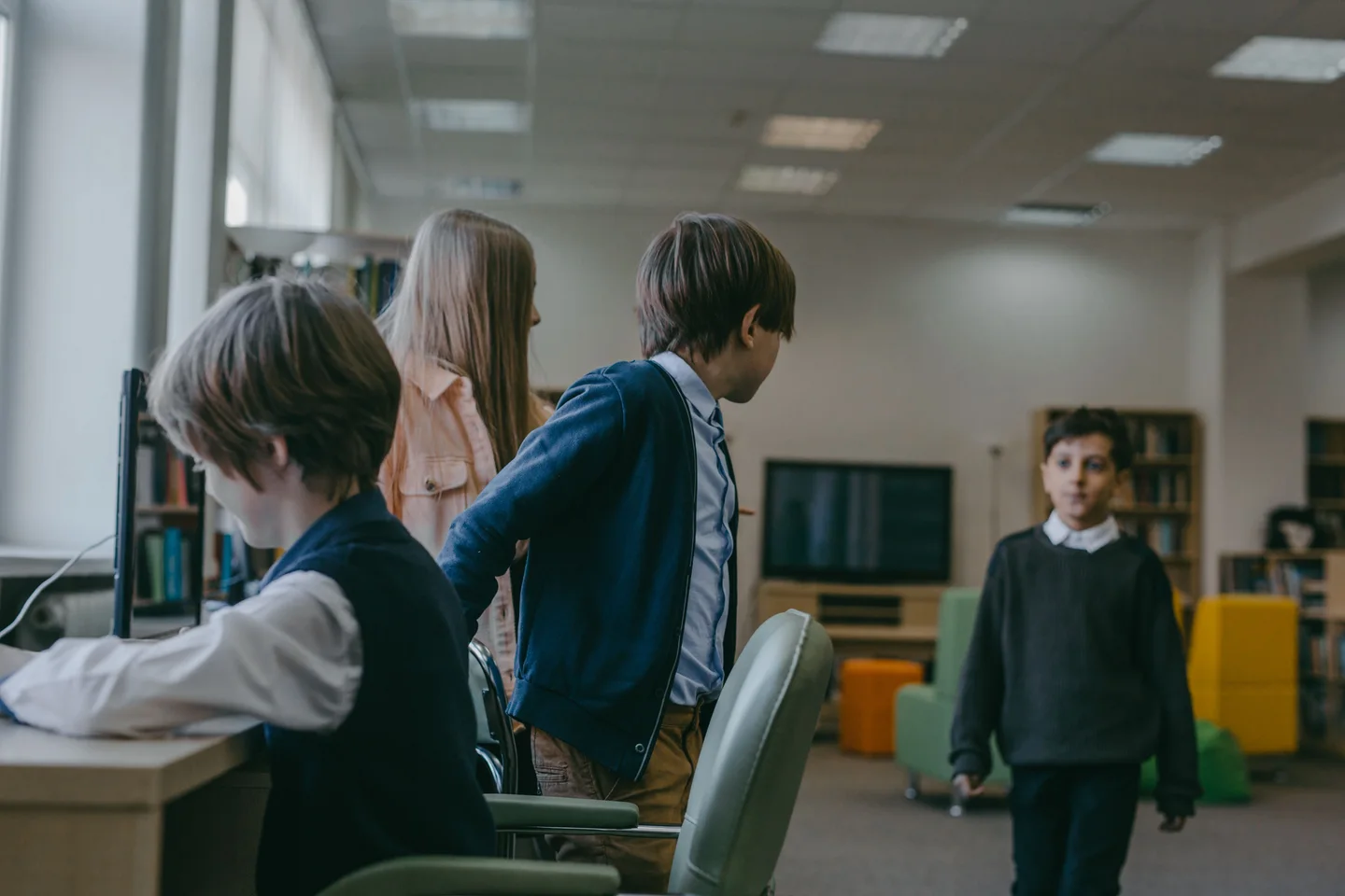 Students learning together in a classroom